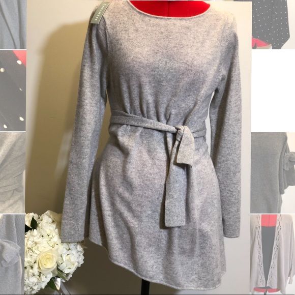 Cashmere long asymmetrical cardigan - Picture 1 of 3